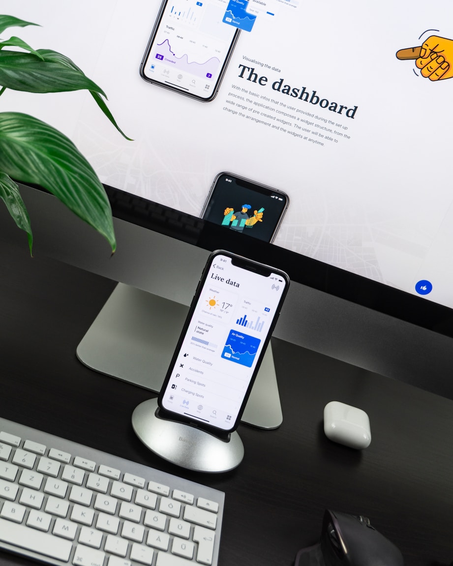 A Kervon utility app running side by side on a phone and a desktop monitor