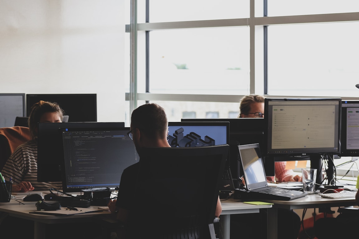 The Kervon engineering team at work in the Birmingham office